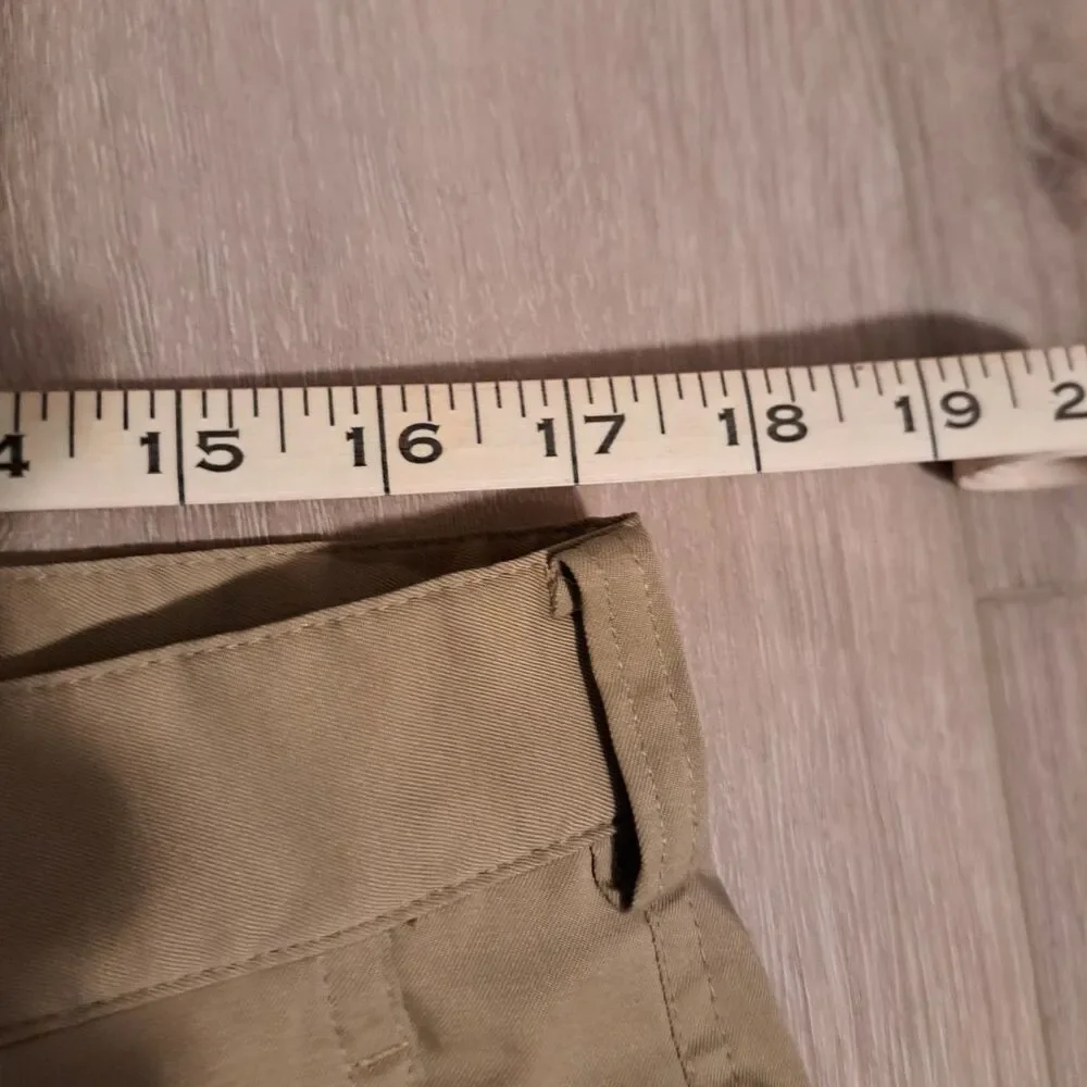 Nike‎ Golf Khaki Beige Dri Fit Flat Front Golf Pants Sz 34